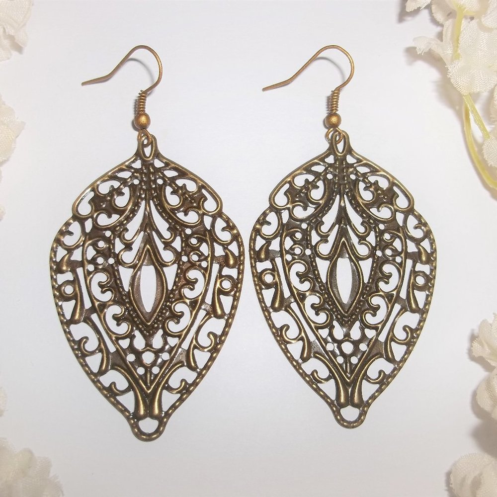 Earrings, Boho Earrings, Statement Earrings, Big Earrings, Brown Earring 1565